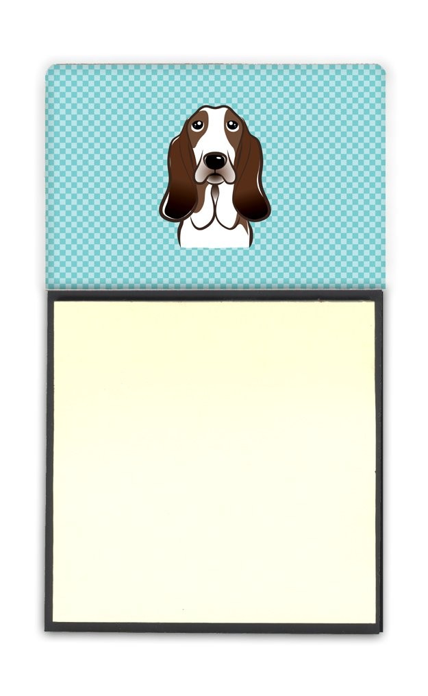Caroline’s Treasures Checkerboard Blue Basset Hound 3.3″ x 0.4″, Multicolor