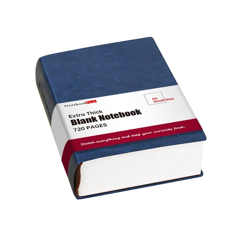 Extra Thick Blank Paper Notebook for Drawing Sketching Doodle A6 Size 720 Pages