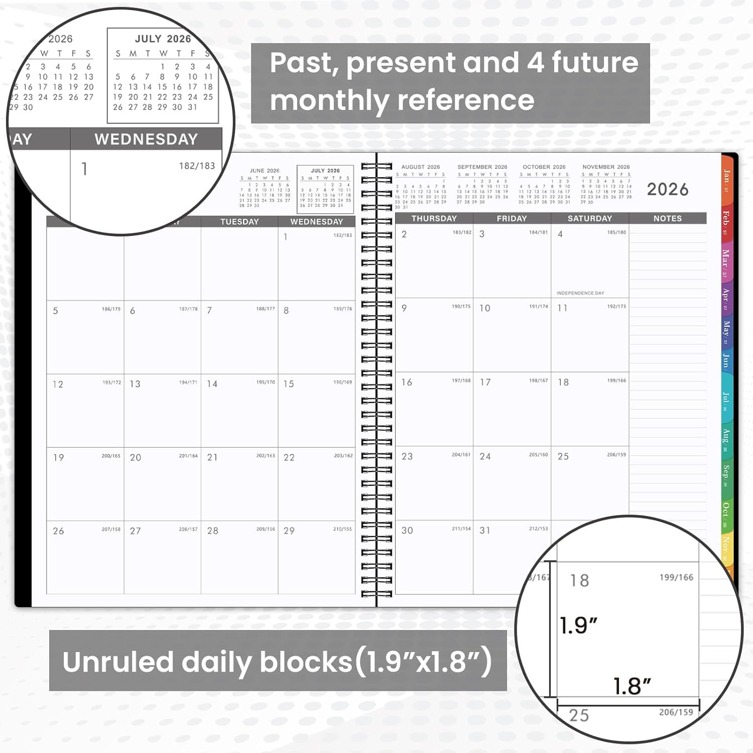 Monthly Planner 2026-2027 – JUL 2026 – DEC 2027 Planner/Calendar,18 Month Planne