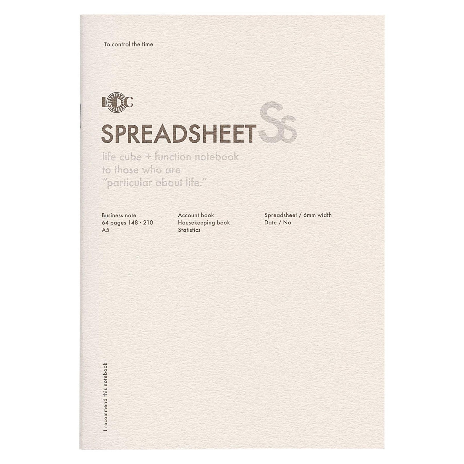 A5 Function Notebook SPREADSHEET United Bees LDNT- Luddite
