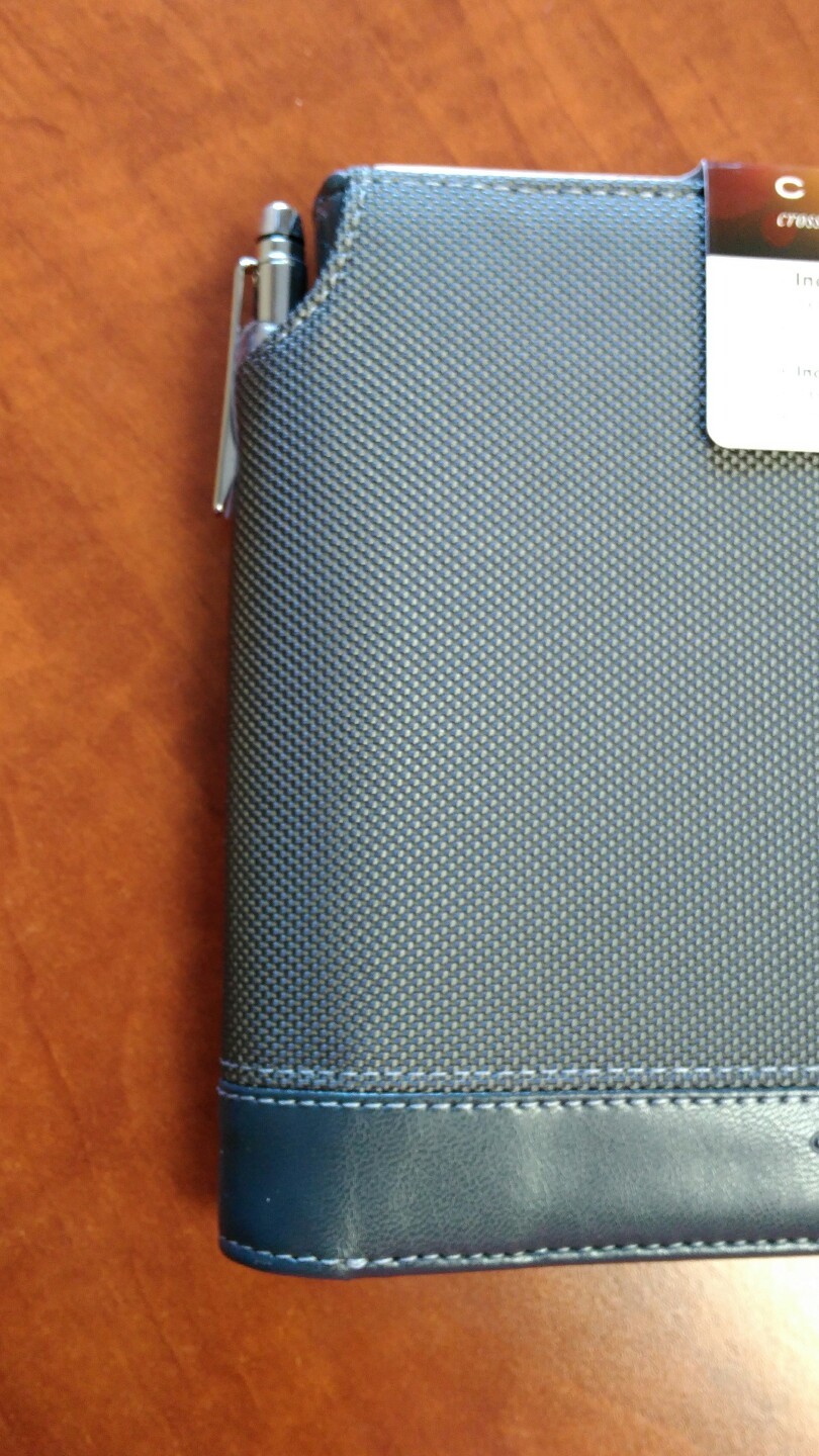 Cross Signature Journal with Pen, 6″ x 5″, Small Nylon Gray