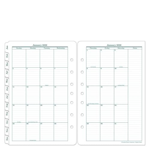 Two Page Per Day Ring-Bound Planner 2026, Classic Organizer for Daily Scheduling