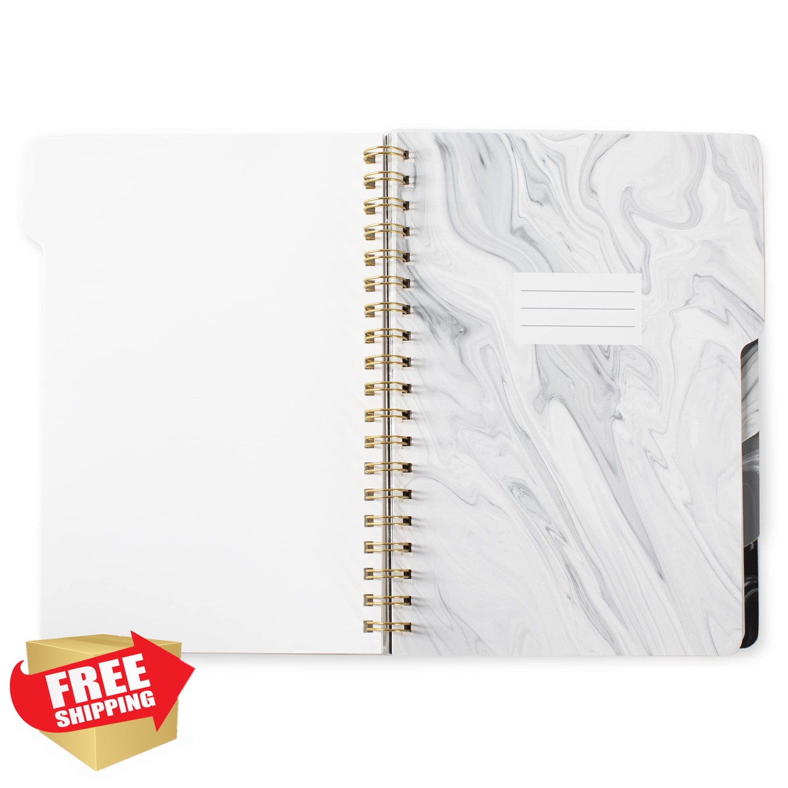 Fringe Notebook Marble Gray 180 Lined Pages