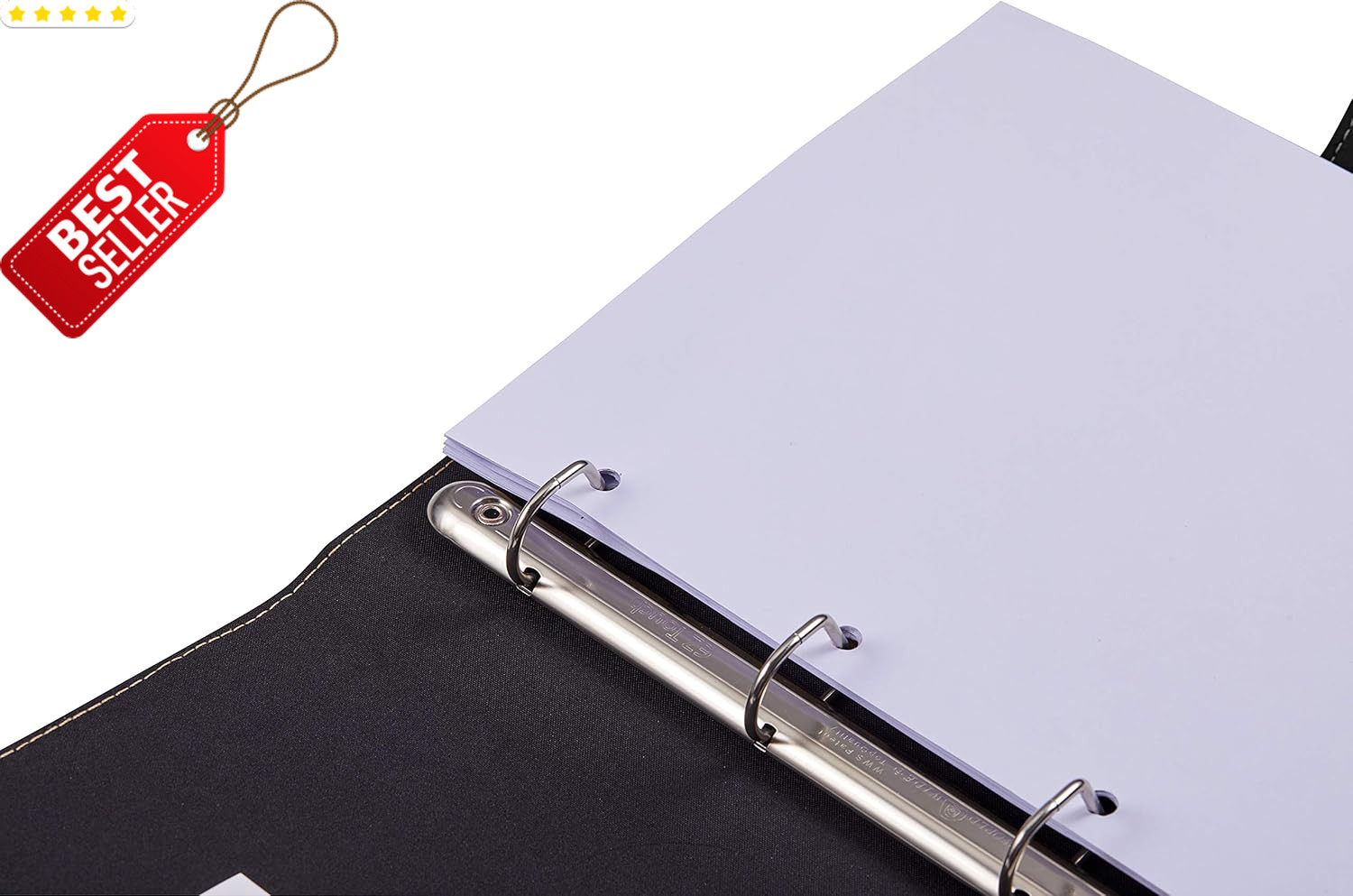 Mini Leather Portfolio Binder 5.5×8.5 Organizer 1in Rings 250 Sheet Black – US