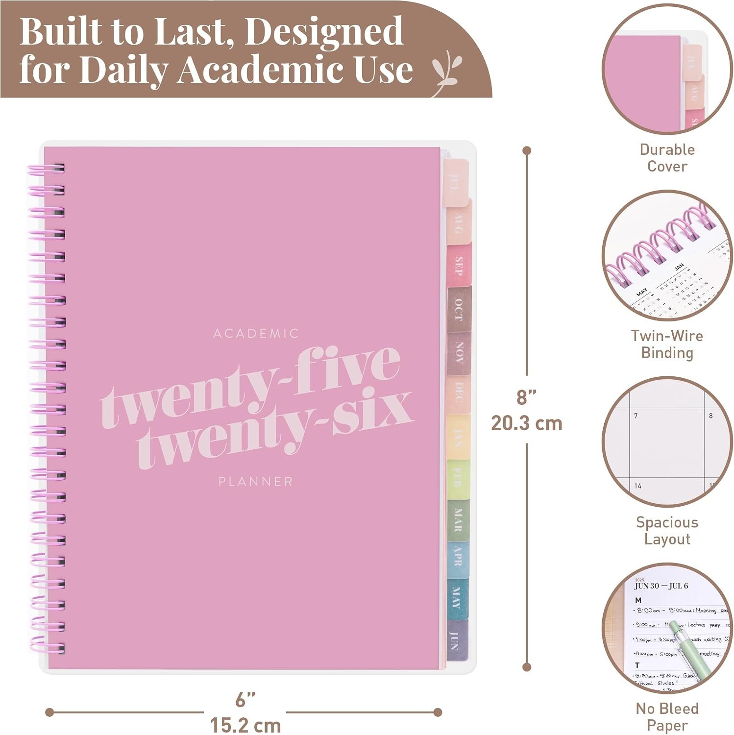 Rileys Academic Planner 2025-2026, Daily, Weekly & Monthly Planner, July 2025…