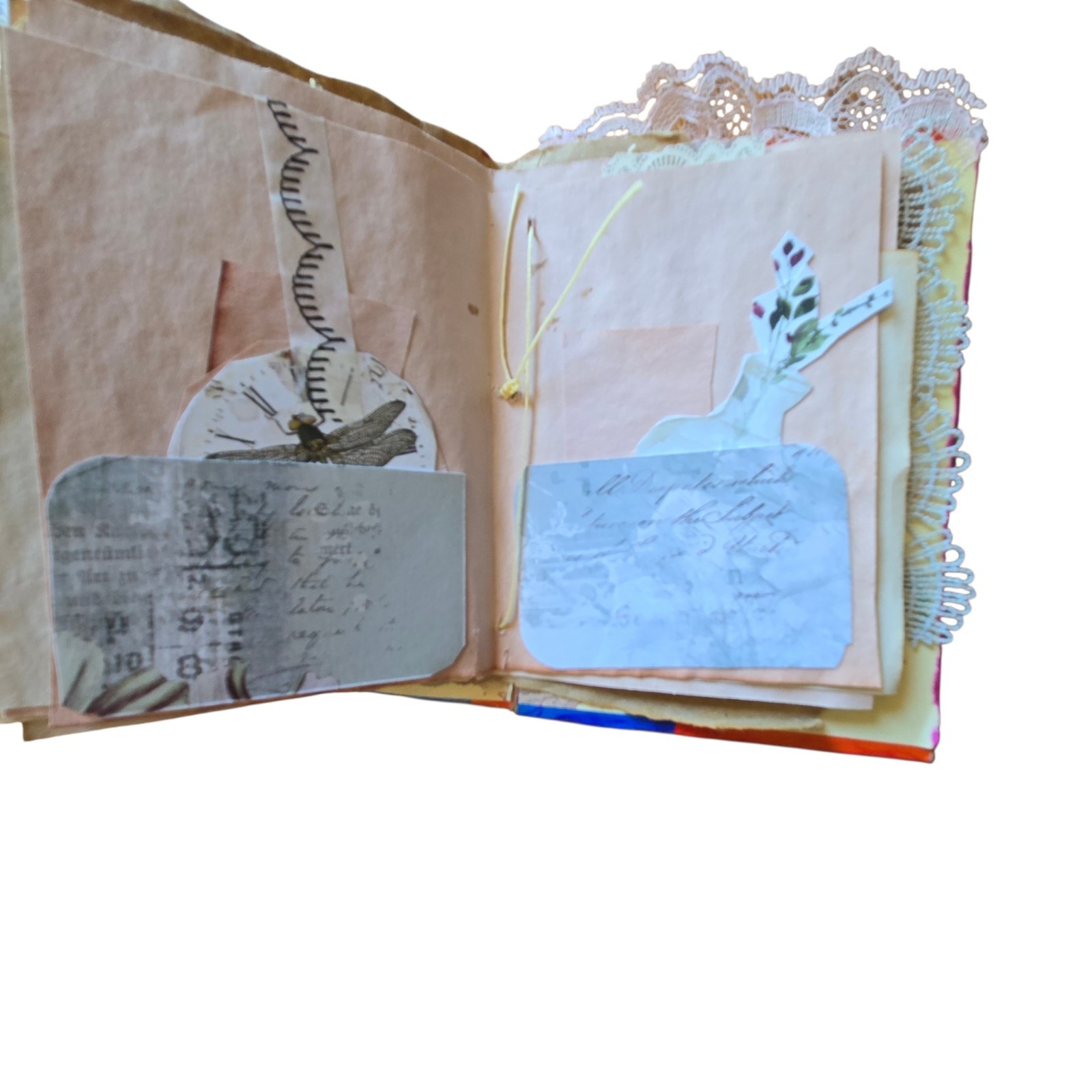 Handmade Chunky Junk Journal Use for Writing Art Photos Floral Embellishments