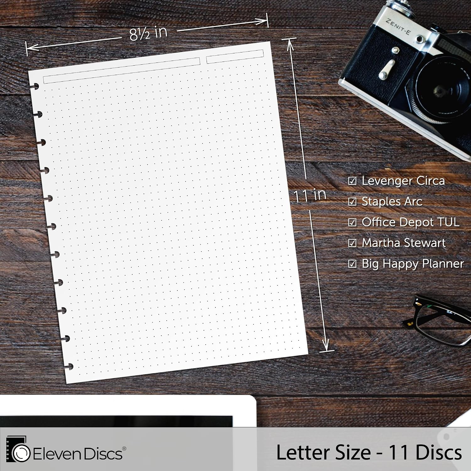 Discbound Paper, Letter Size Dot Grid Sheets – Premium 120gsm Heavyweight Not…