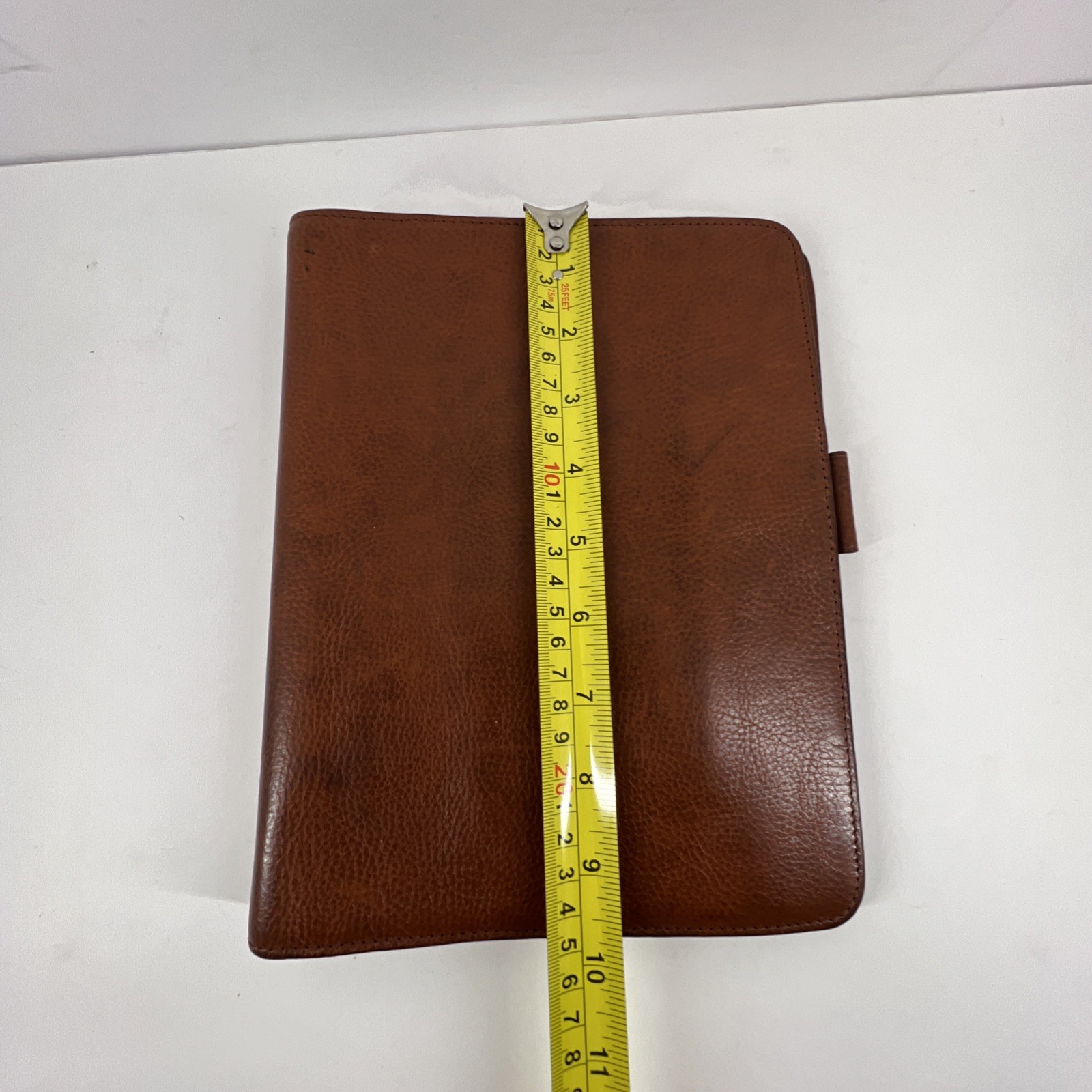 Franklin Covey Full Grain Italian Leather 7 Ring Binder Chestnut Brown Vintage