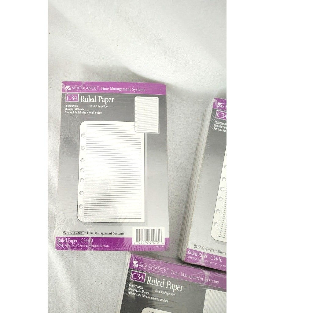 At A Glance Time Management Systems C34 Ruled Paper Refills 5.5″ x 8.5″ 18 Packs