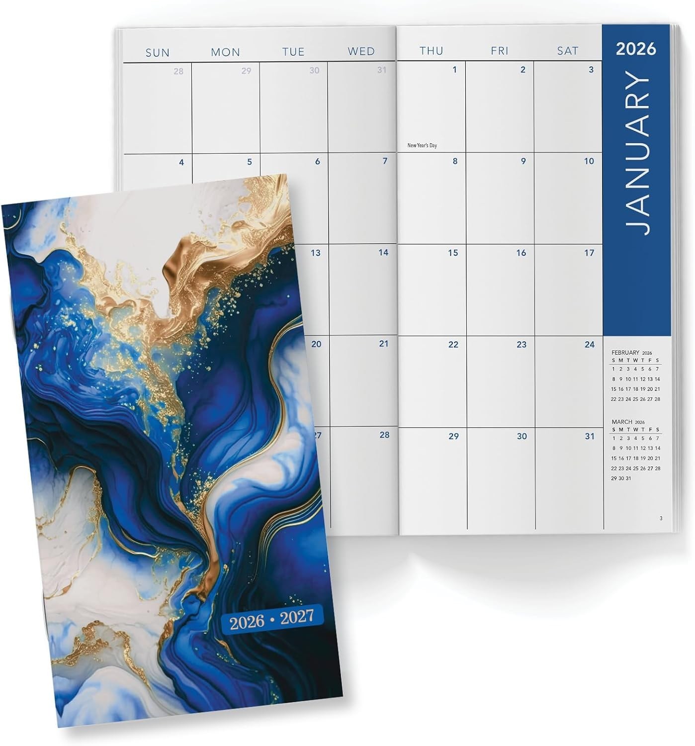 2-Year Monthly Pocket Planner/Pocket Calendar, 3.5″x6.5″, 2026-2027: Weekly P