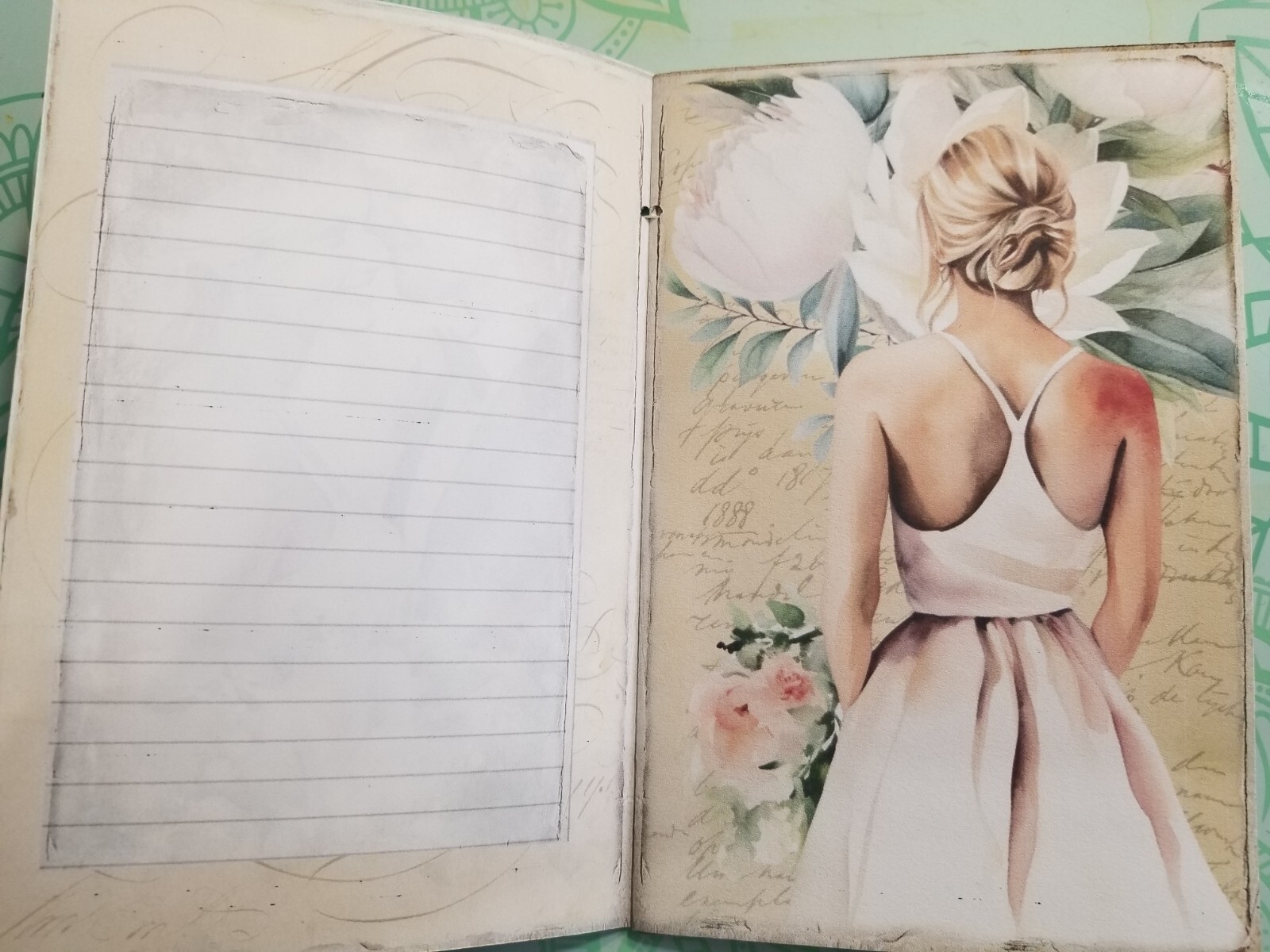 Junk Journal Blank Booklet “I DO” HANDMADE Wedding Cards, Pockets,