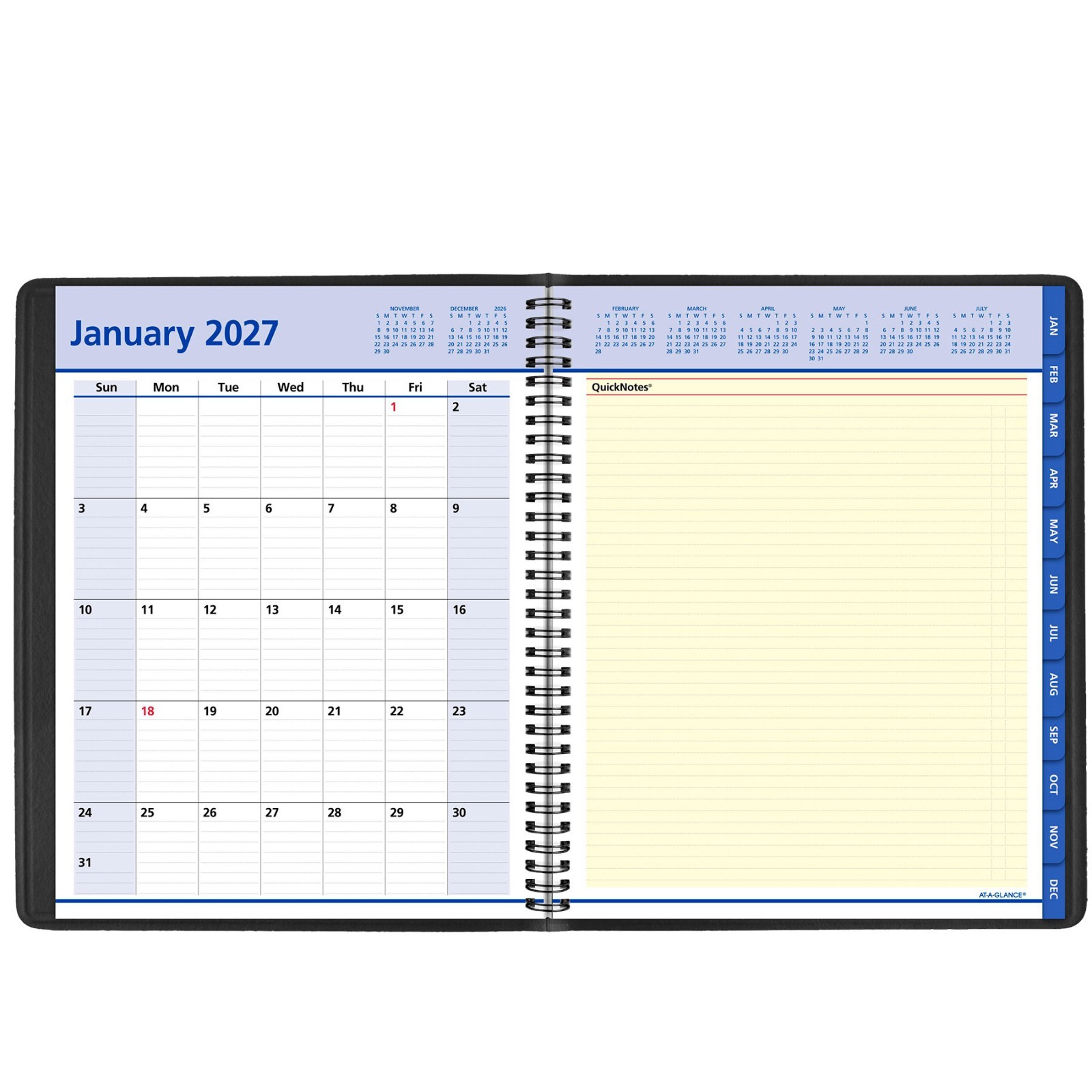 2026 At-A-Glance QuickNotes 76-01-05 Weekly Monthly Appointment Book 8 x 10″
