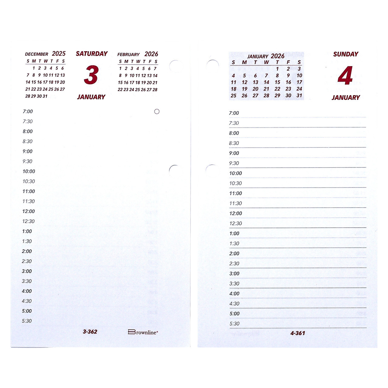 2024 Brownline C2R Jumbo Calendar Home Office Calendars Pad Refill 6″ x 3-1/2″