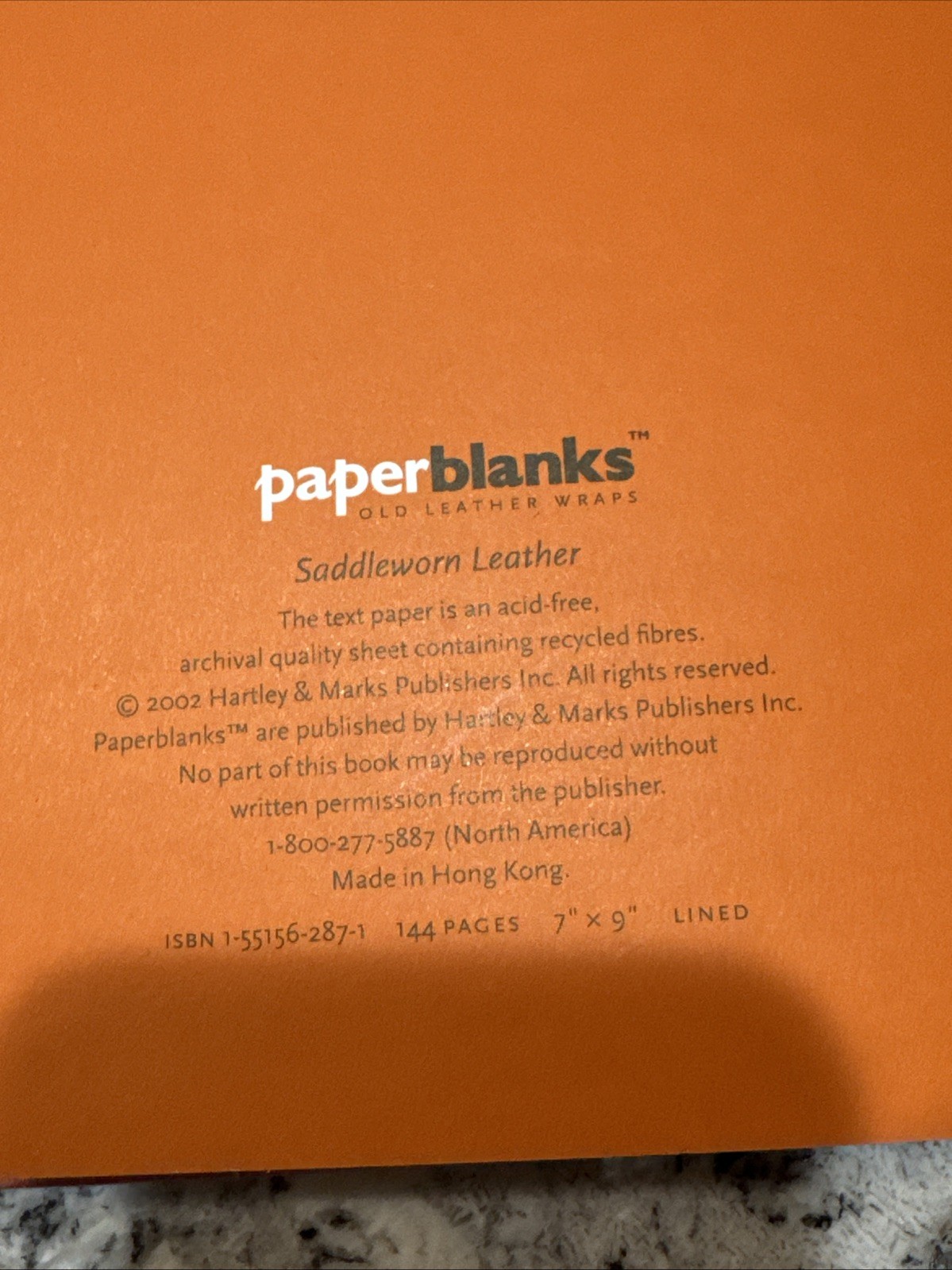 Paperblanks Hartley & Marks 2 Leather Journal Notebook Hand-Tooled Wrap VTG