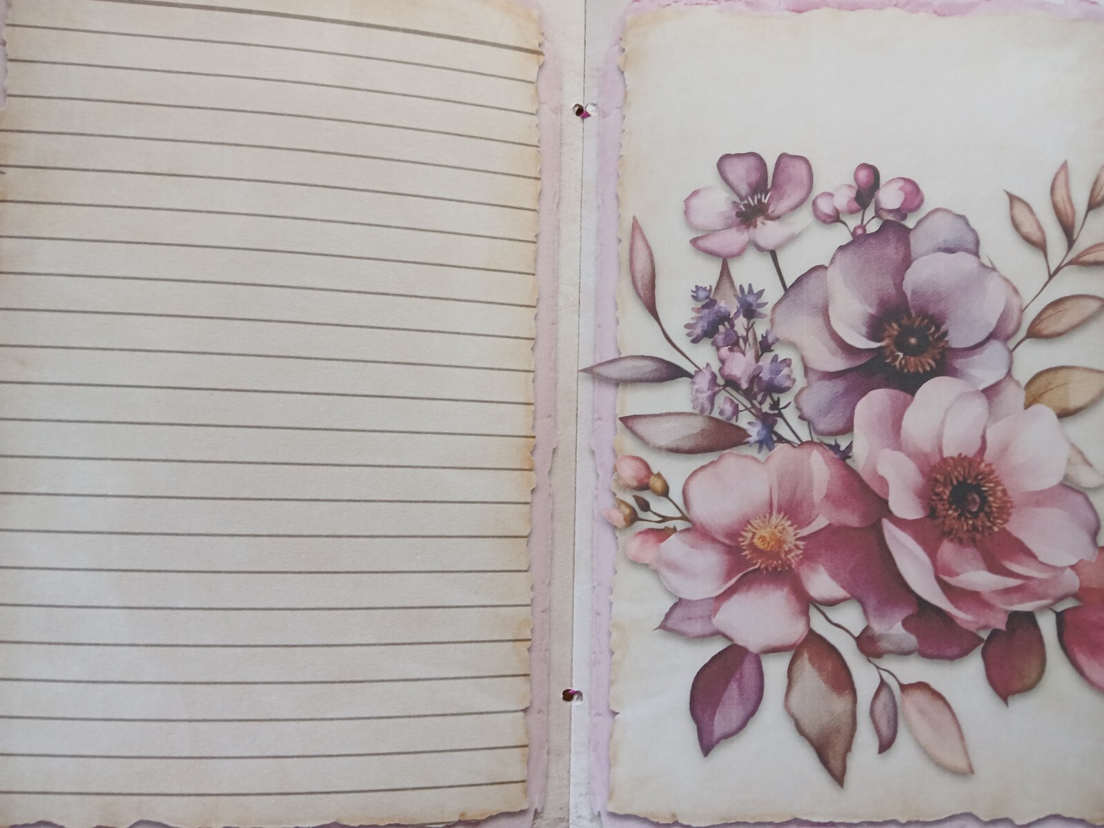 Junk Journal Booklet “Faith” Scripture Quotes Florals Ephemera, Cards, Pockets+