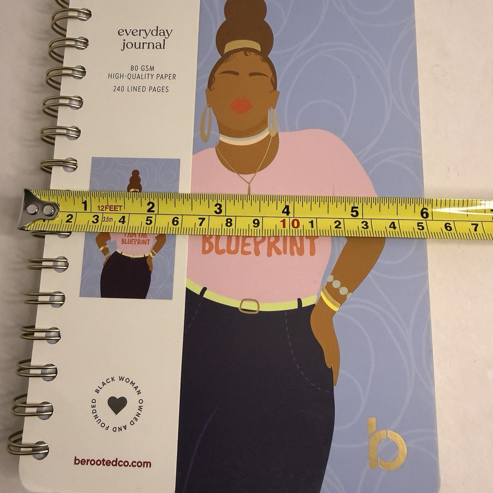 Be Rooted “I Am The Blueprint” Spiral Journal 5.5×8.5 New 240 Pages