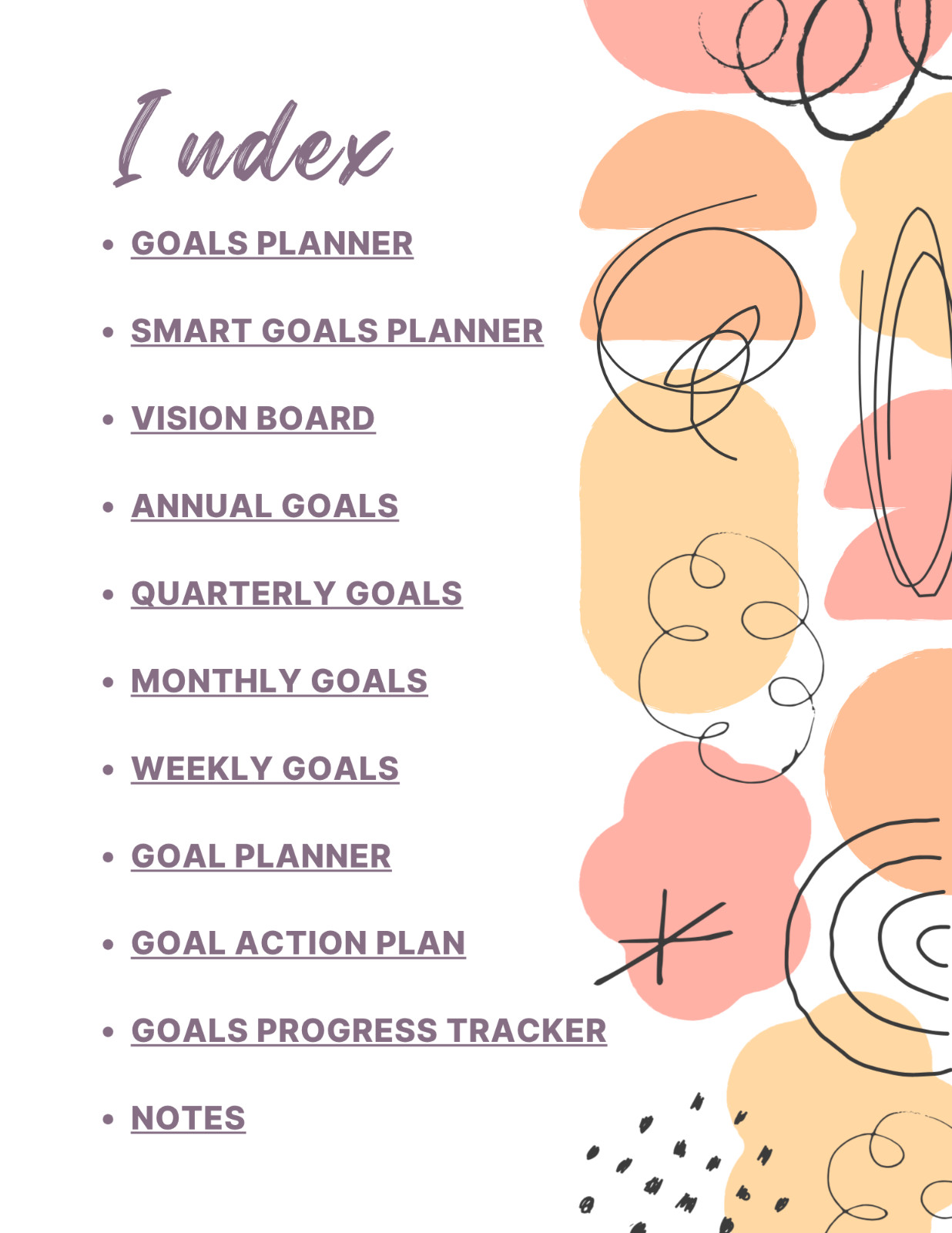 Digital Goal Planner PDF | Goodnotes iPad Planner, SMART Goals & Vision Board