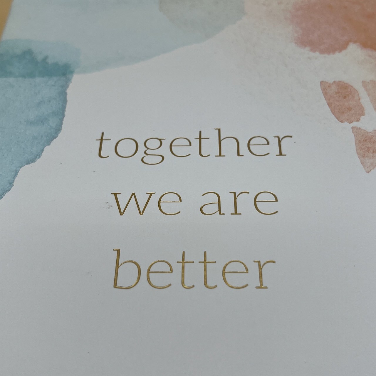 Blank Journal New 256 Ruled Pages w/Bookmark Together We Are Better Eccolo Ltd