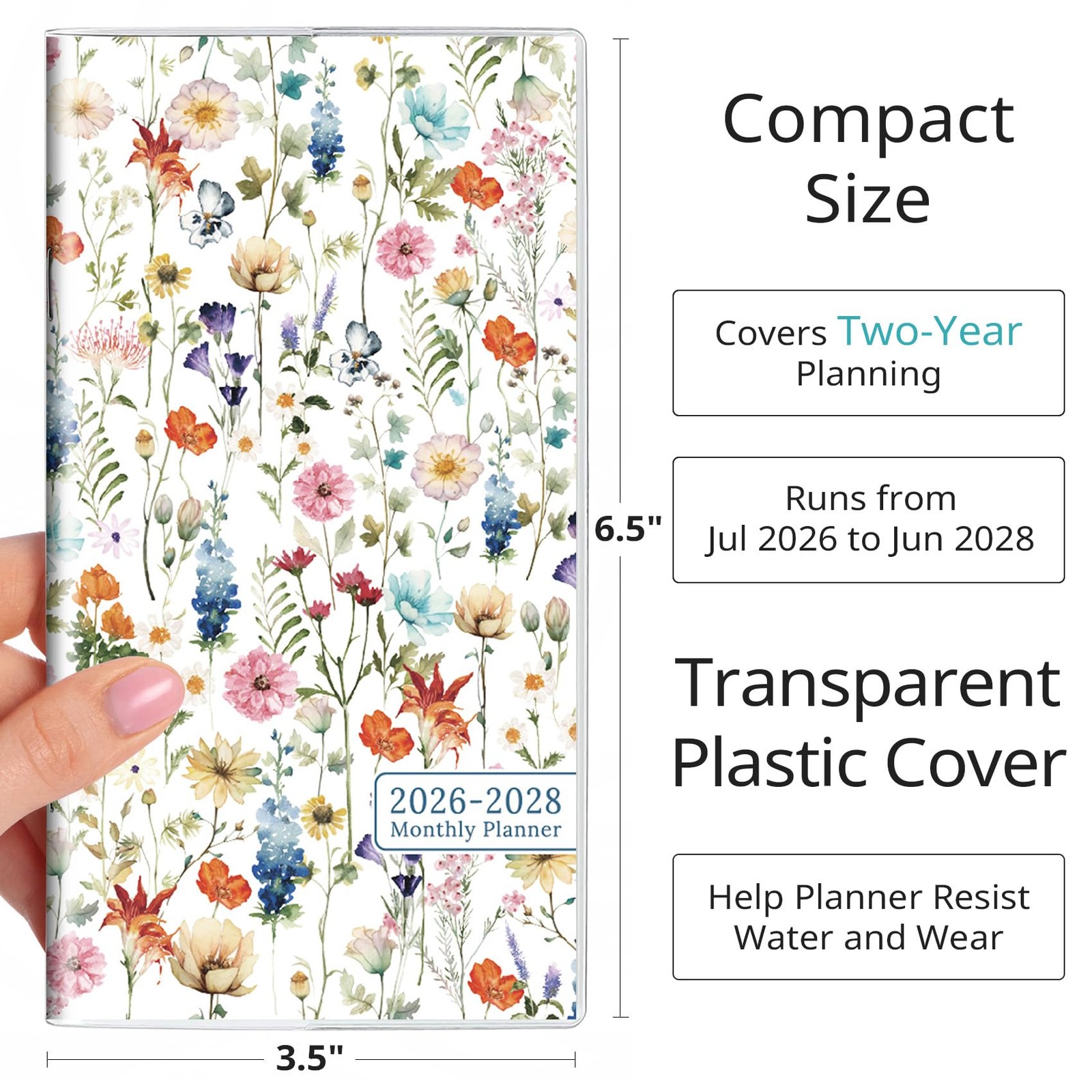 Pocket Calendar 2026-2028 for Purse, 2 Year Monthly Planner Pocket Size with …