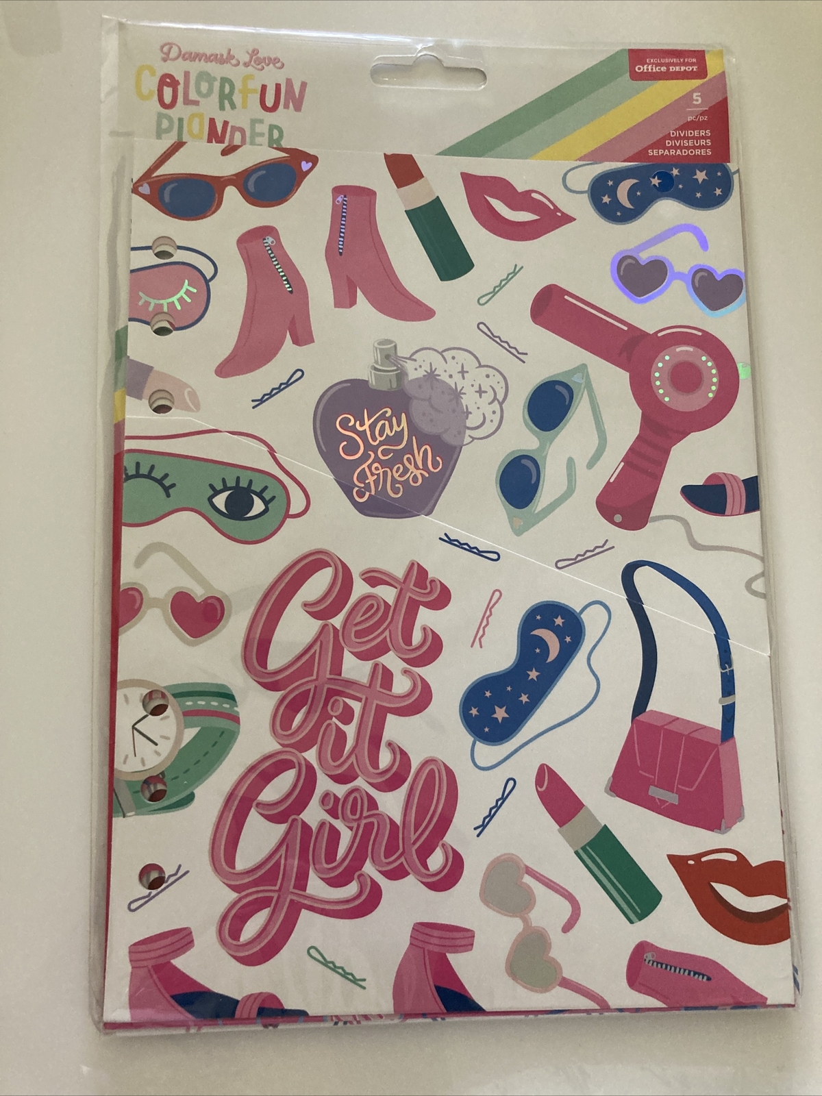 American Crafts Damask Love Colorfun Planner Pocket Dividers 6 x 9 (5 Dividers)