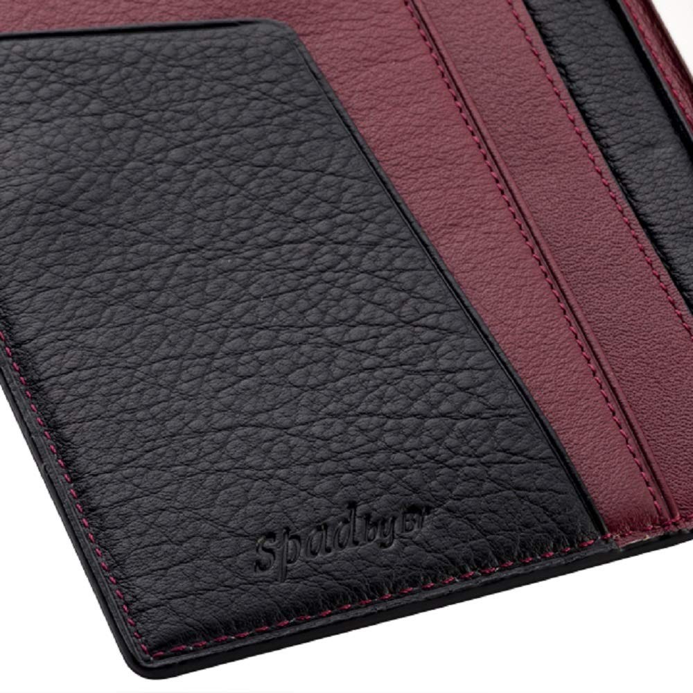SPAD YAK Leather System Planner, Bible Size, 16mm Belt, Black x Wine
