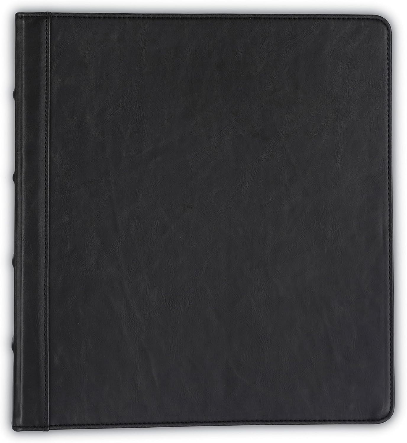 Professional Faux Leather Binder, 3-Ring Organizer, Black, Letter Size 8.5×11