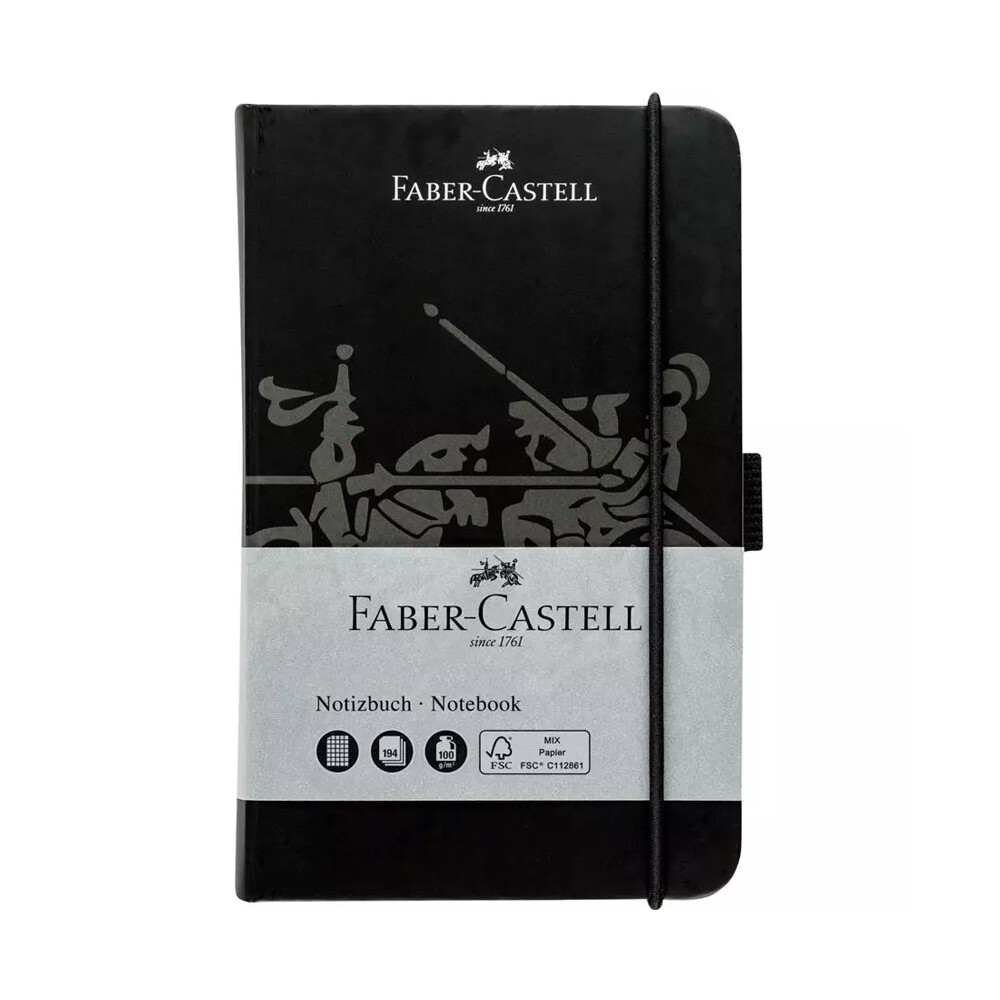 Faber-Castell Graph Notebook in Black – A5 – 5.5 x 8.25 in – Made in Germany