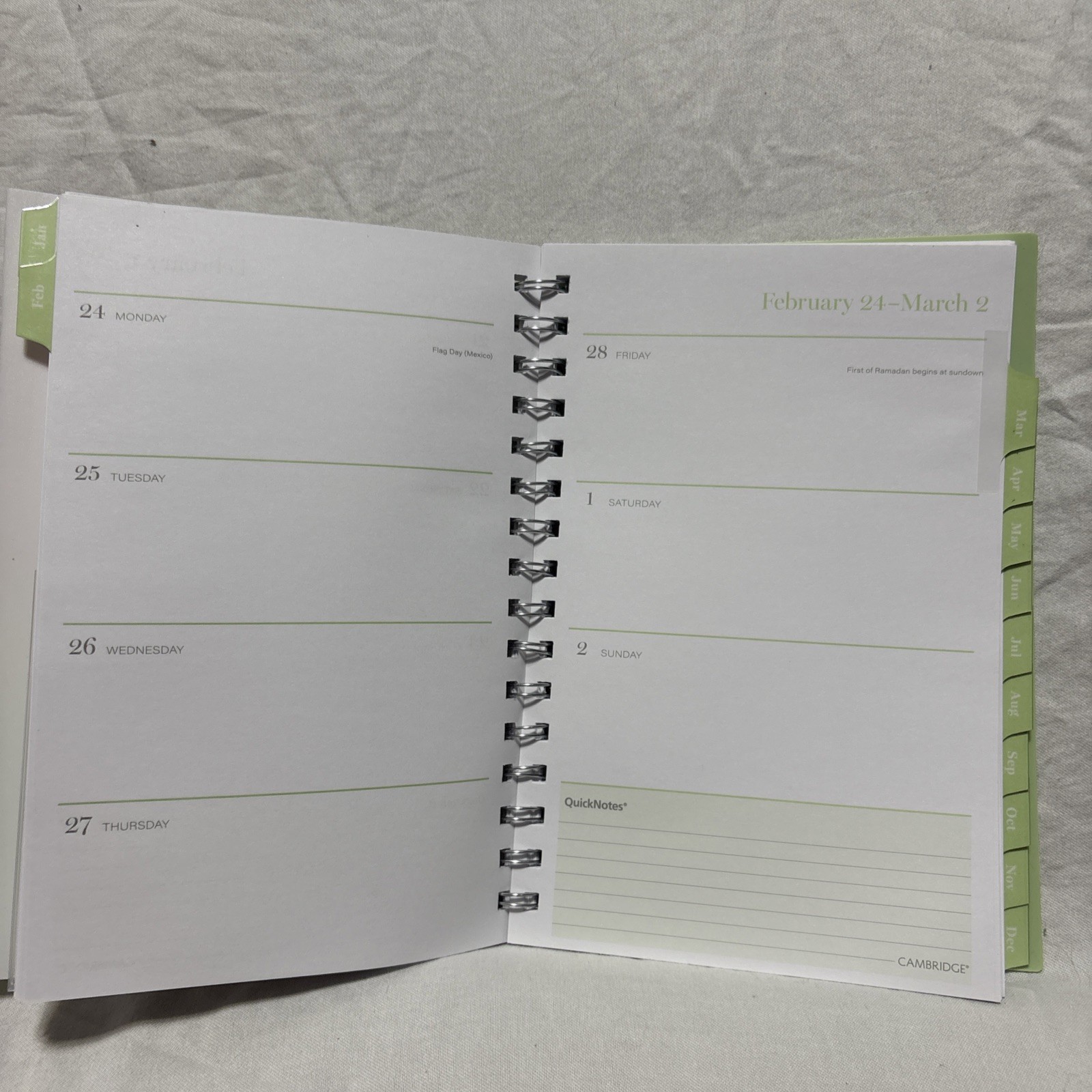 Cambridge Ombre 2025 Weekly Monthly Planner Multicolor Stylish Durable 5.5×8.5