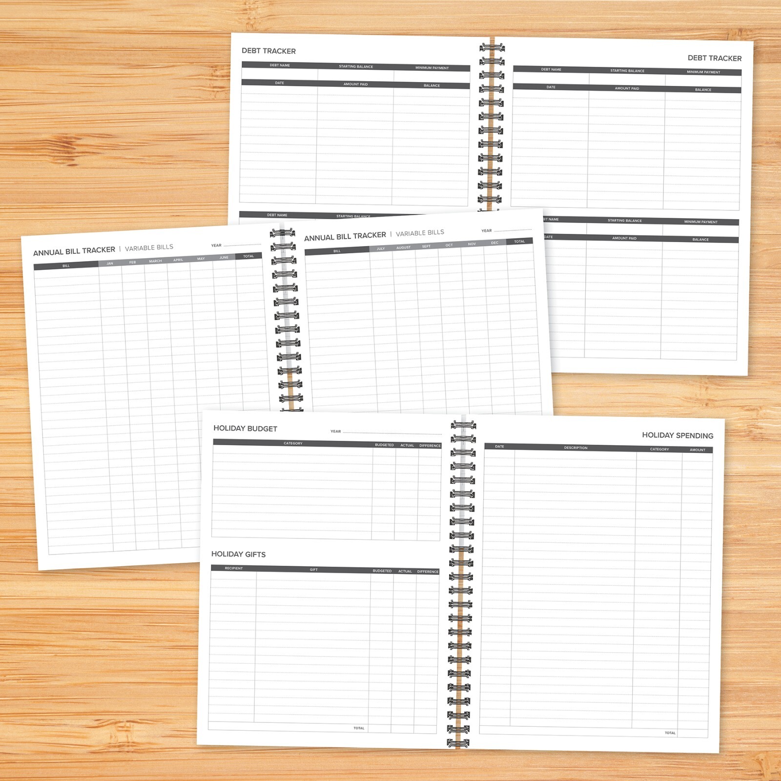Budget 8.5″ x 11″ Undated Monthly Planner