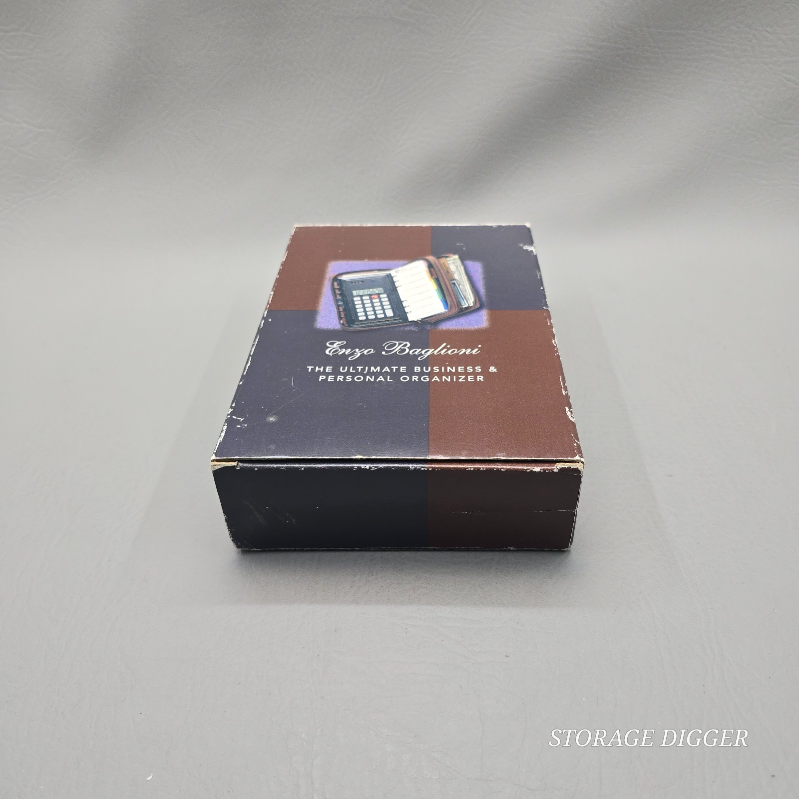 VTG 1998 NEW Enzo Baglioni Ultimate Business & Personal Organizer, Brown Leather