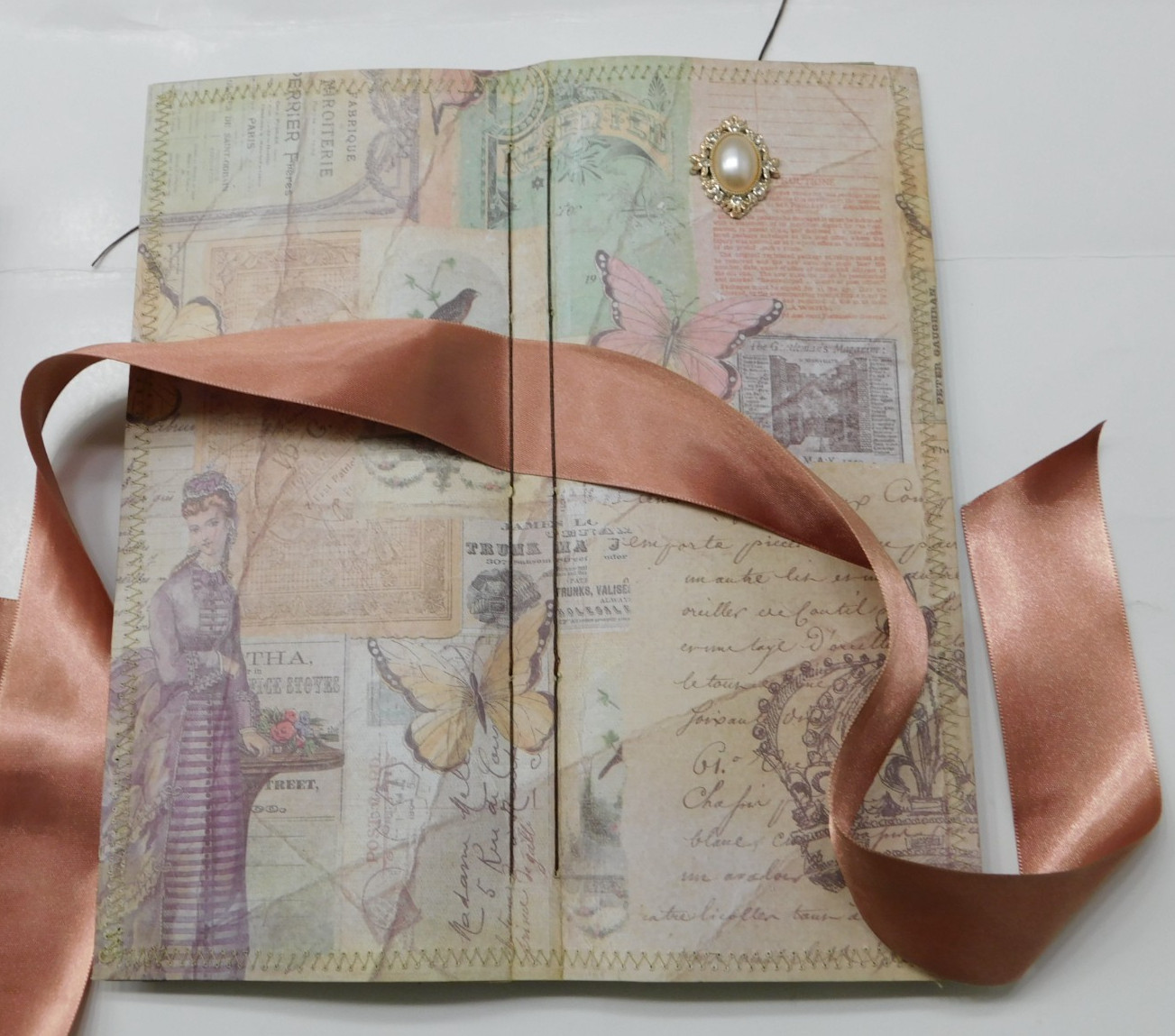 Tall Junk Journal Blank Diary Travelers Notebook 116 Page Vintage Style K