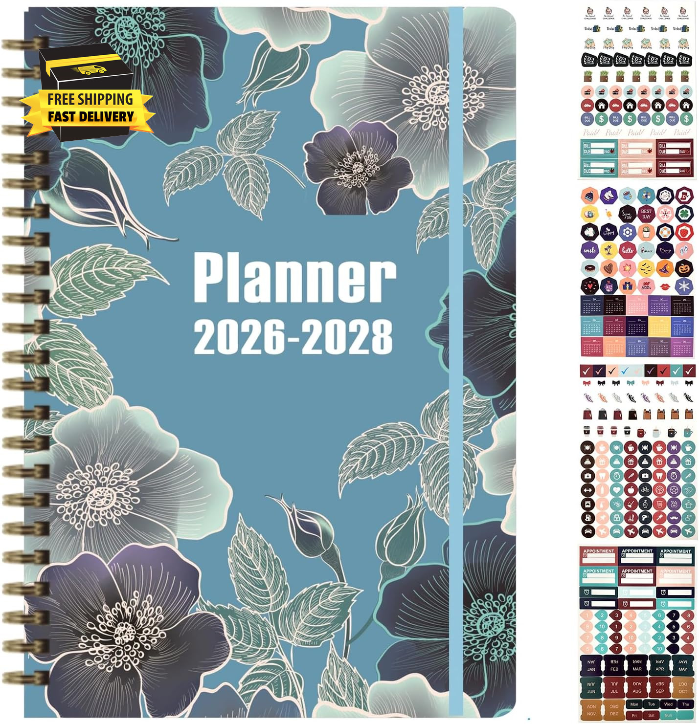 Monthly Planner 2026-2028, Monthly and Weekly Calendar Notebook for Office Work