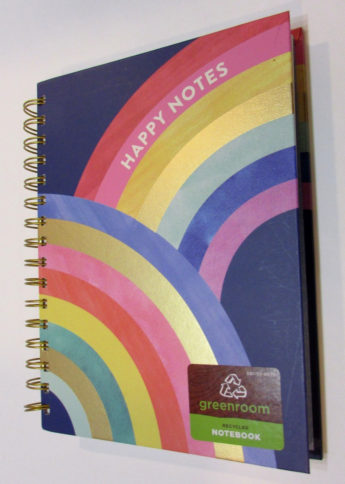 New 2020 Greenroom Happy Journal Recycled Notebook Spiral Rainbow Hardcover