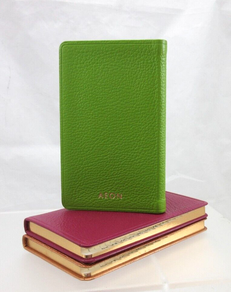 Address Book Pocket Size 3×5″ Soft Leather Cover Graphic Image List$40 Green