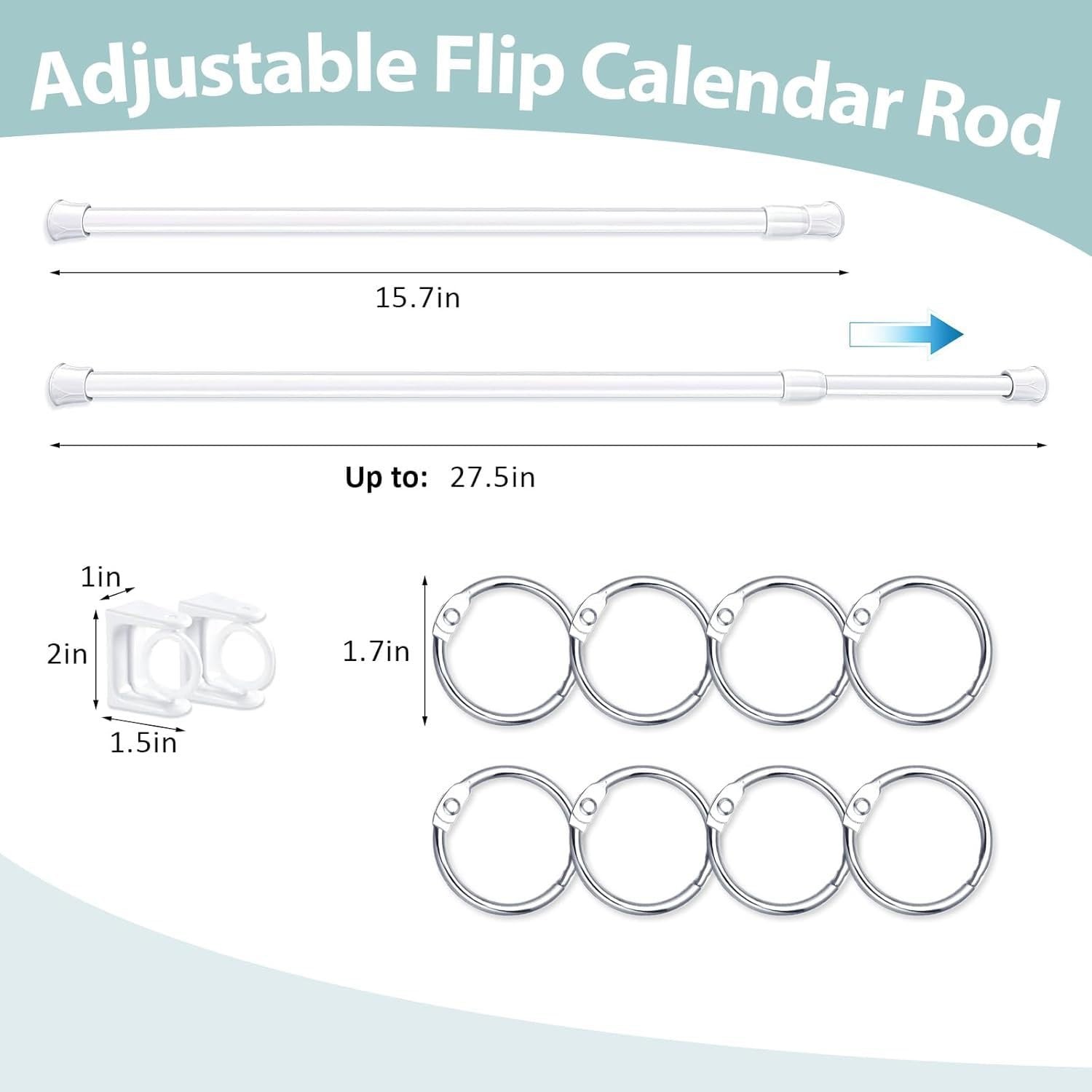 Rainbow Flip Calendar Holder Colorful Set Classroom Decoration 54 Data Cards