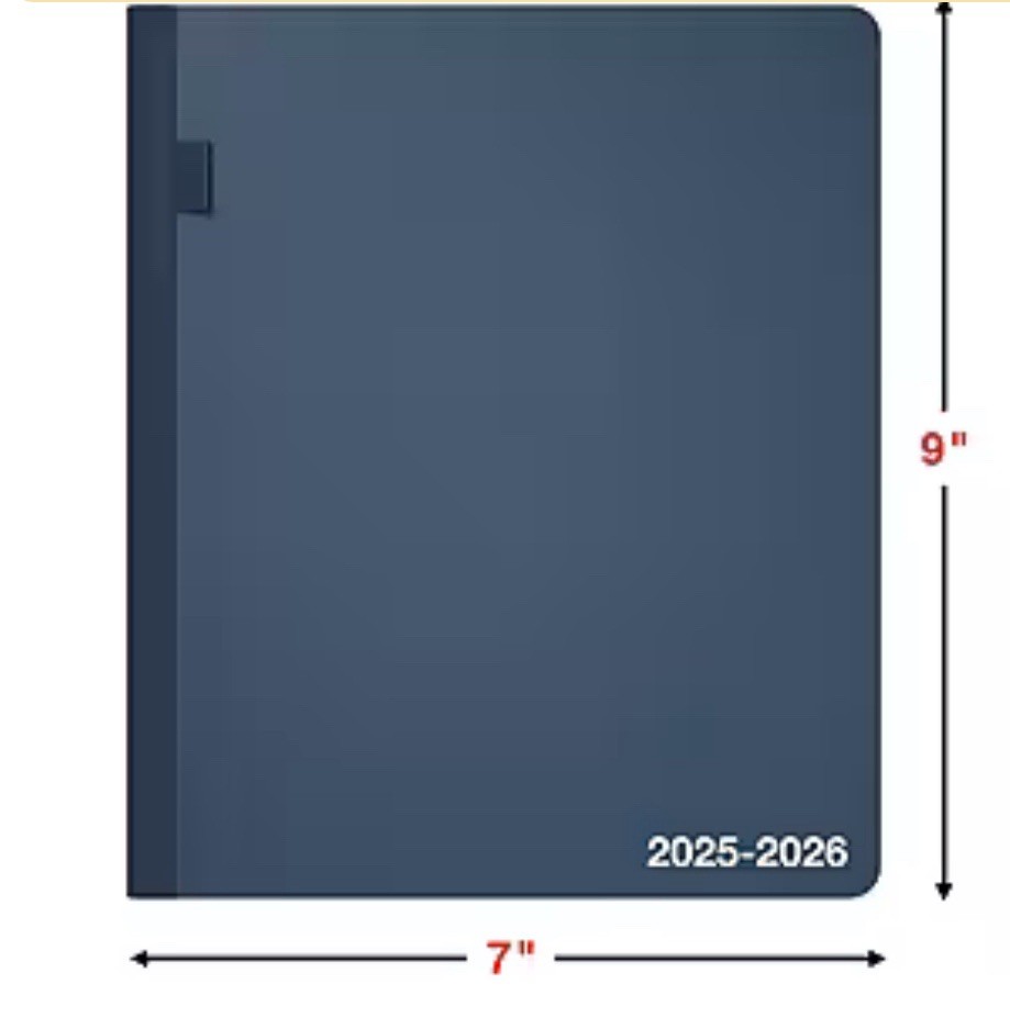 2025-2026 Staples 7″ x 9″ Academic Weekly & Monthly Planner **NEW**