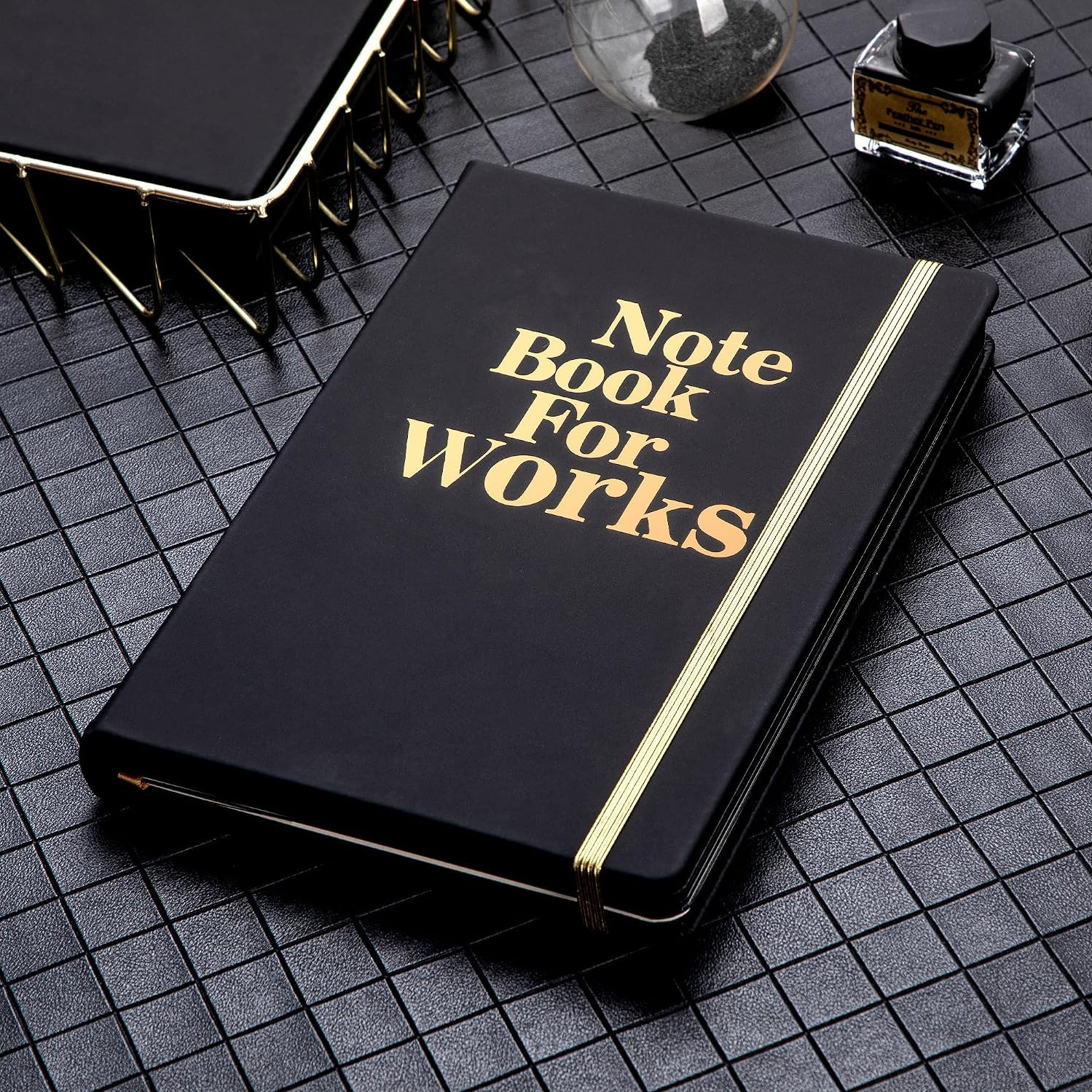 Lined Journal Notebook for Men and Women, 256 Pages Black Journals for Writing