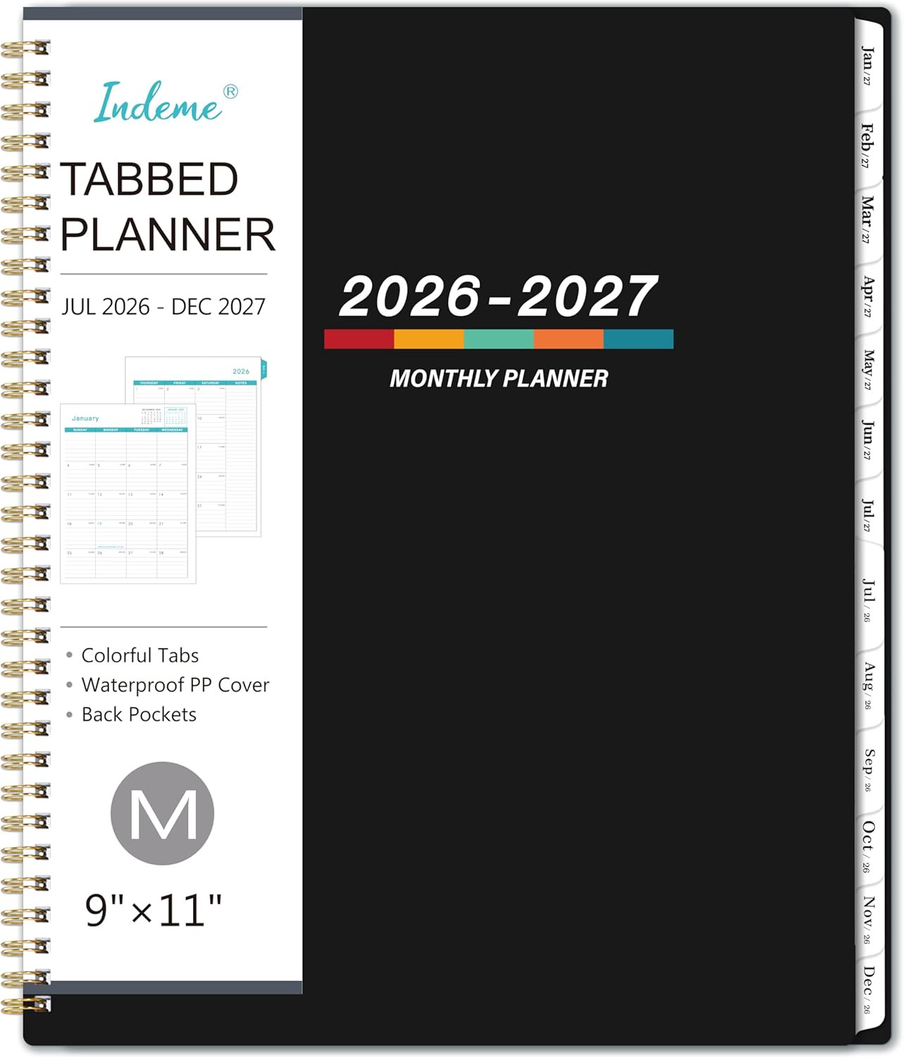 Planner 2026-2027 – 2026-2027 Monthly Planner, Monthly Calendar, 9″ x 11″, Jul 2