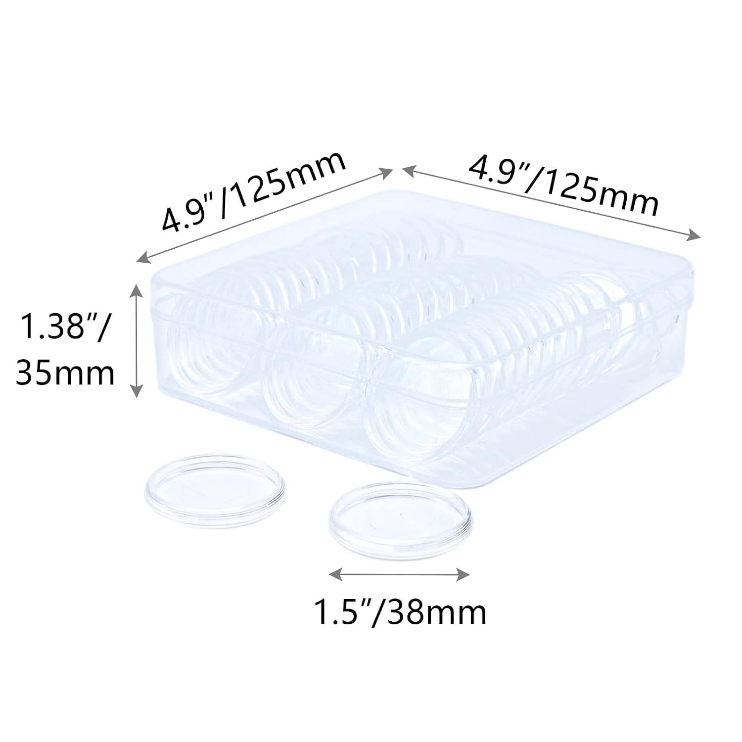 1.5″ Clear Plastic Discbound Expansion Discs for DIY Planner Discbound Supplies
