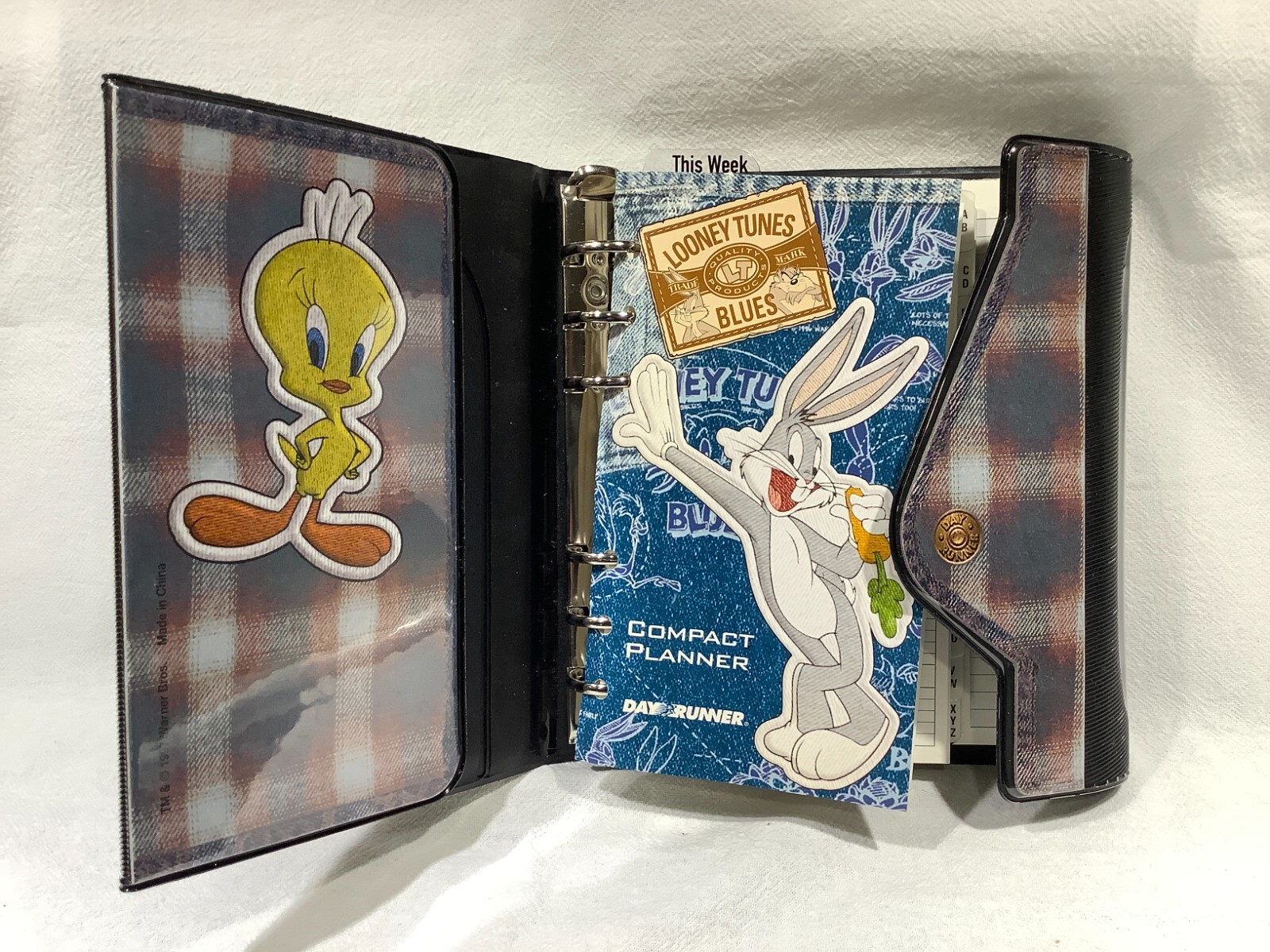 Vtg-New- Looney Tunes Day Runner Student Planner Organizer 1996 Taz/Looney Tunes