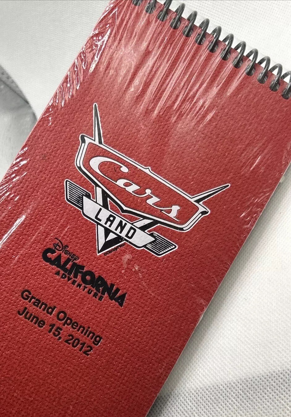New Disney Cars Land Grand Opening 2012 Notebook Journal Notes Notepad NOS