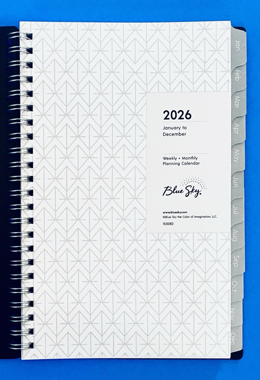 Blue Sky 2026 Weekly and Monthly Black Spiral Planner Calendar Jan-Dec 5″x 8″