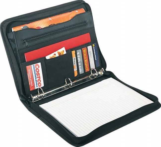 Zippered Portfolio Business Folder Padfolio Writing Pad A4 Document Organizer