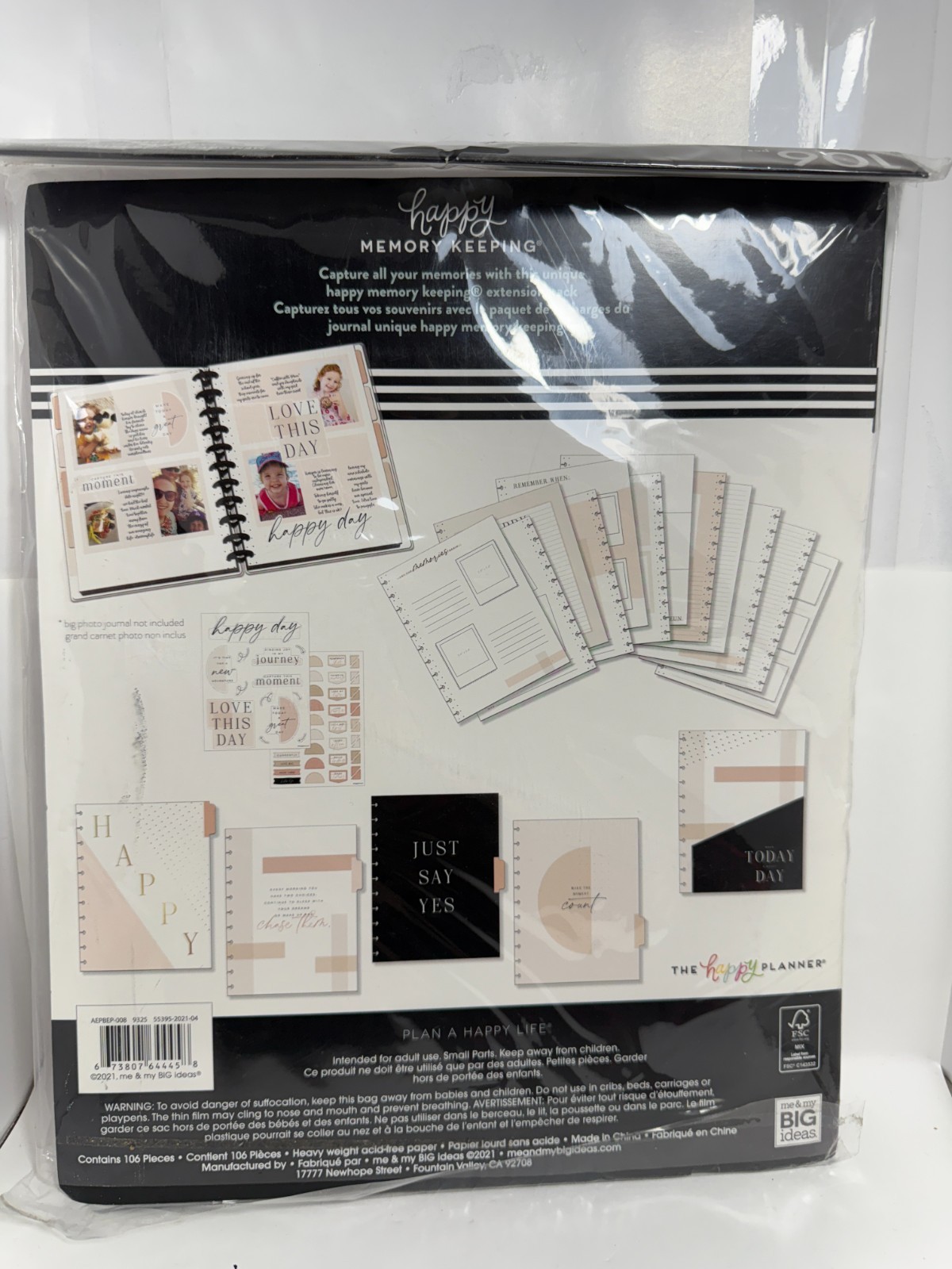 Happy Planner Memory Keeping Extension Pack 106pcs AEPBEP-008 Love This Moment