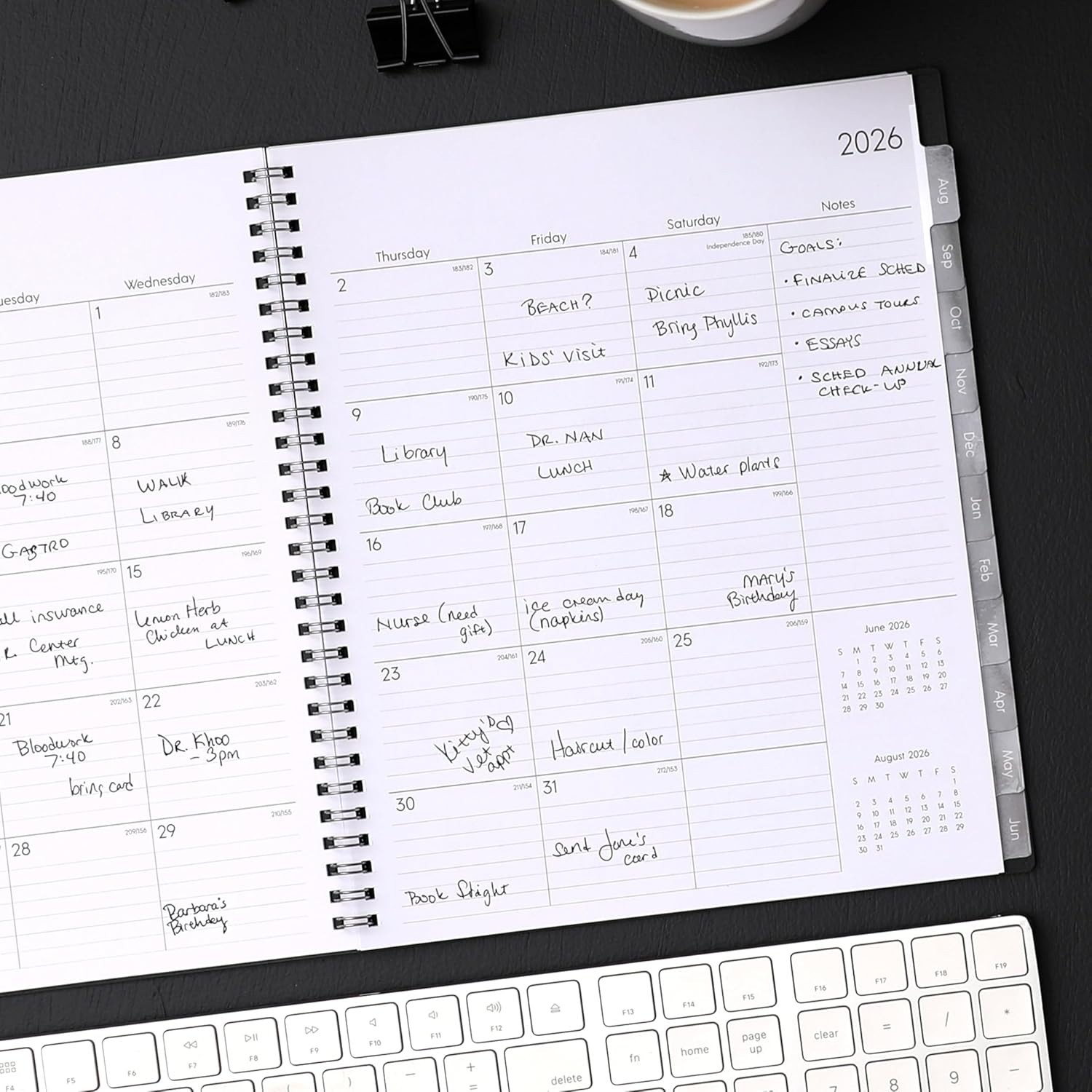 Effortless Planning: 2026-2027 8″ x 10″ Monthly Calendar with Flexible Cover