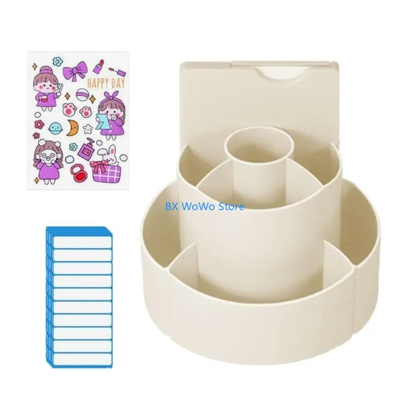 2in1 Rotating Chore Chart Board Checklist Desk Organizer Pen Holder Stationery