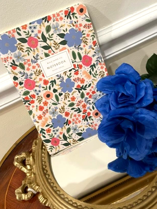 NEW! Rifle Paper Co Wild Rose Soft Cover Journal/Notes Saddle Stitch Ruled Pages