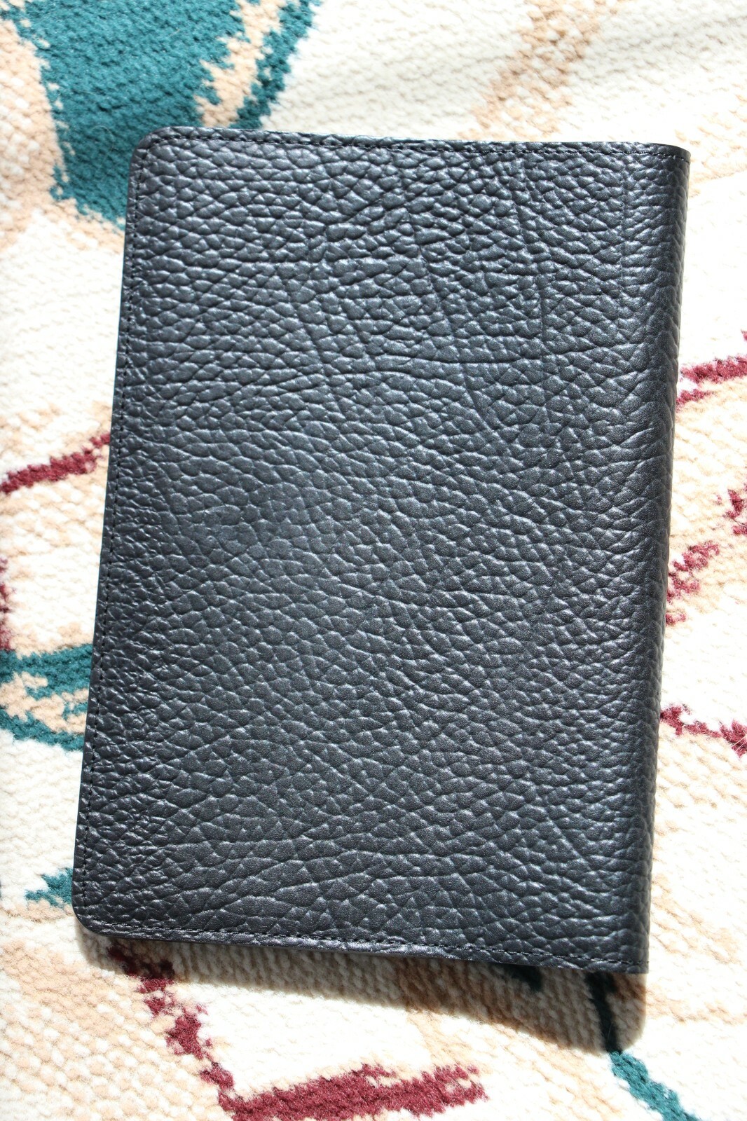 Oberon Design Leather Journal Cover 6″ x 9″ BUDDHA Icon in Black/Marigold