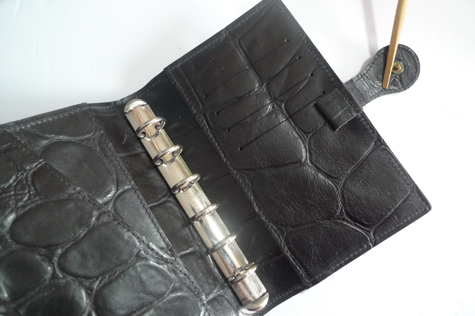 MULBERRY – POCKET BOOK AGENDA – MADE @ UK – BLACK CONGO LEATHER – NEW OLD STOCK