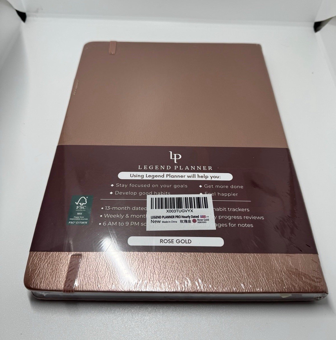 Legend Planner | 2026 PRO HOURLY Weekly Planner Set | 8.5×11 Rose Gold | SEALED